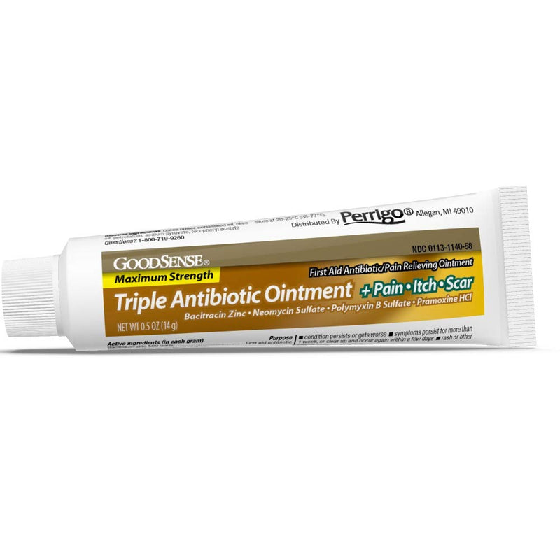 [Australia - AusPower] - GoodSense Triple Antibiotic Pain + Scar Ointment for Minor Cuts, Scrapes and Burns, 0.5 Ounce 0.5 Ounce (Pack of 1) Triple Antibiotic Ointment + Pain Relief + Itch + Scar 