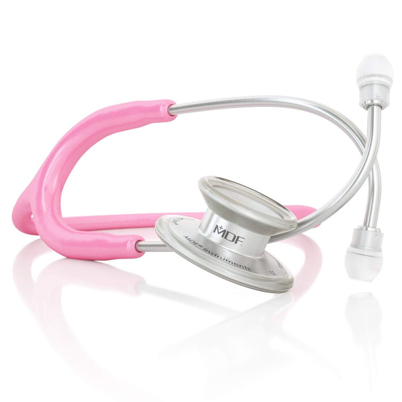 [Australia - AusPower] - MDF Instruments MD One Stainless Steel Stethoscope, Adult, Pink Tube + MDF LUMiNiX Medical Professional Penlight 