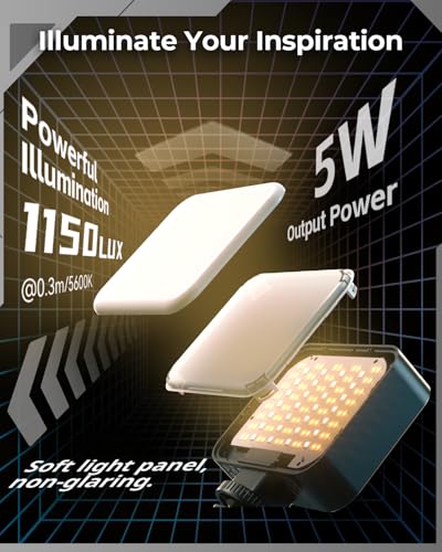 SmallRig RM120 RGB LED Video Light Panel, 7W Portable Metal Camera Light P108 Pro
