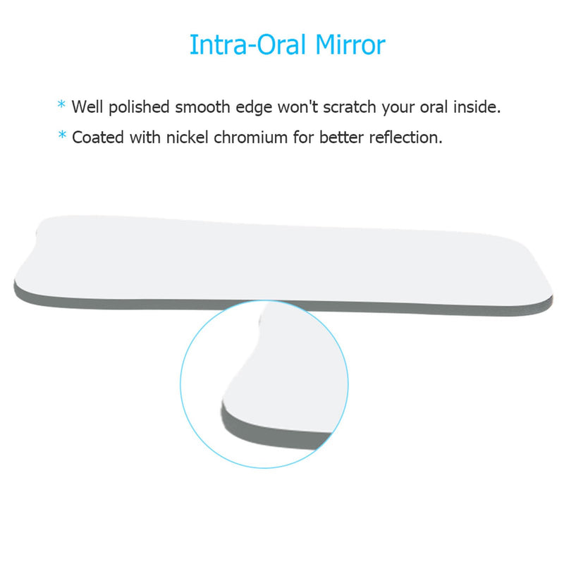 Pack of 5 dental mirrors, mouth mirrors, intraoral mirror, orthodontic glass for clinical dentists