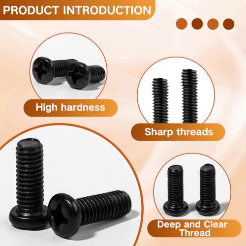 VAPKER 835-piece metric pan head machine screw set with Phillips drive, nuts and washers in black oxide steel