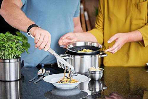 Rösle 12920 Stainless Steel Serving Spaghetti Tongs with Interlocking Prongs, 12.2 In, Silver 12.2"