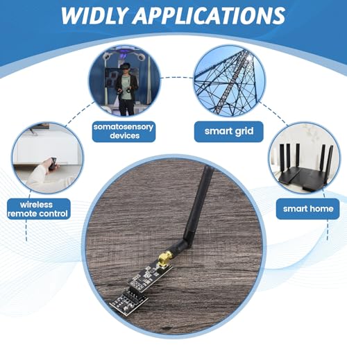 2 pieces NRF24L01+PA+ transceiver with SMA antenna 2.4 GHz 1100M + NRF24L01 wireless for