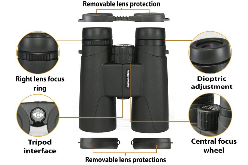 10x42 Binoculars for Adults, High Powered Binoculars for Bird Watching, Hunting, Hiking, Travel, Wildlife Viewing & Stargazing