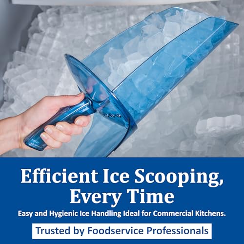 San Jamar Saf-T-Scoop ice scoop, 64 oz to 86 oz capacity, stainless steel scoop for ice handling, scoop only shown in image