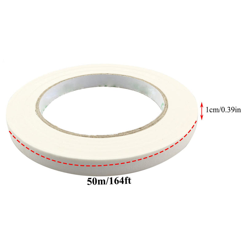 Diamond Painting Tape Dirtproof 50 Meter Length 10mm Width White Tape Diamond Painting Accessories Masking Tape Self Adhesive Edges Sticker 50mx10mm
