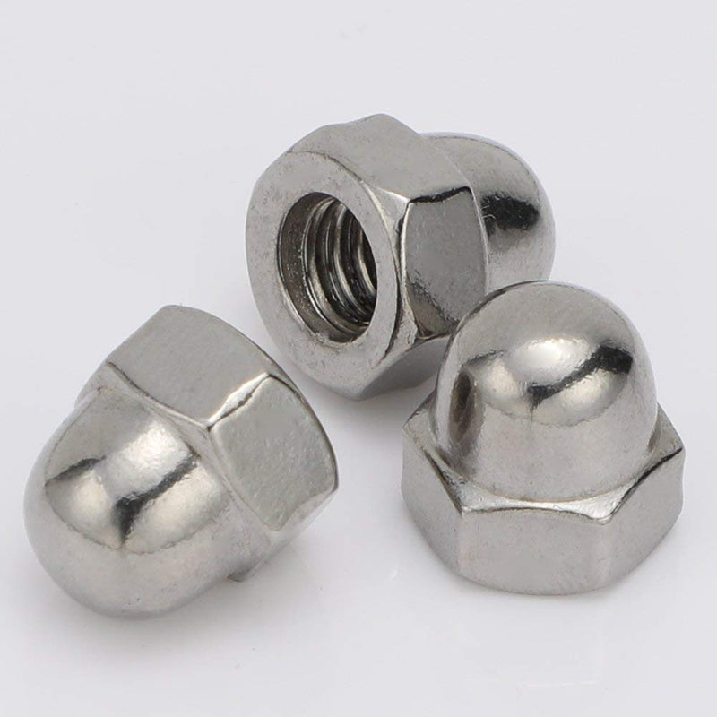 [Australia - AusPower] - M6-1.0 Metric Acorn Cap Nuts Dome Head Nuts, 304 Stainless Steel 18-8, Plain Finish, 25 PCS M6 