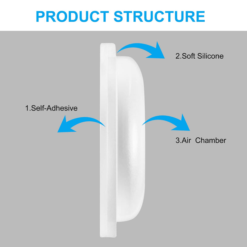 [Australia - AusPower] - Eyeglass Nose Pads, Soft Silicone Adhesive Glasses Nose Pad, Anti-Slip Heighten Air Chamber Nose Pads for Full Plastic Frames, 10 Pairs (Clear) 10 Clear Pairs 