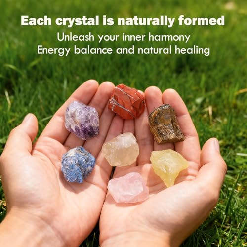 7Pcs Crystals and Healing Stones, Real Healing Crystals 7 PC