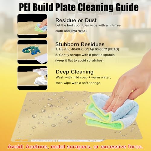 Textured PEI Printing Plate for Bambulab P2S, P2S PEI Build Plate Recognition with QR Code for Bambu Lab P1S P2S P1P A1 256 x 256 mm 3D Printer Platforms For P2S 257x257mm