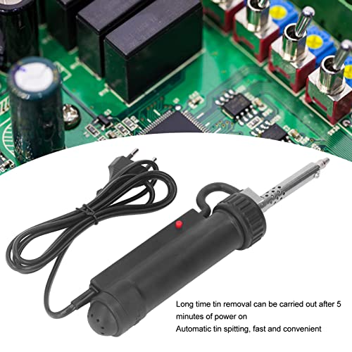 Automatic Electric Desoldering Pump Vacuum Soldering Suction Tool Portable Electric Tin Suction Gun 220V 30W Desoldering Gun Repair Soldering Removal Tool Black