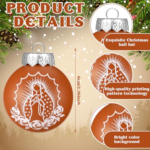 Miniinflat 18 Pcs Christmas Velvet Ball Ornaments for Tree, Guadalupe
