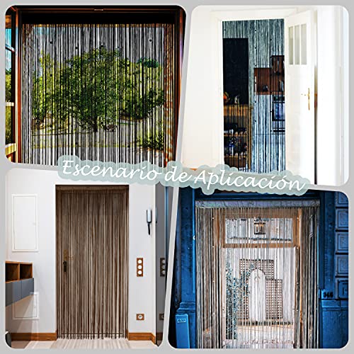 YaoYue Beaded Door String Curtain for Doorway, 39"W x 79"L, Brown, 1 Panel Coffee 39"W x 79"L (Pack of 1)