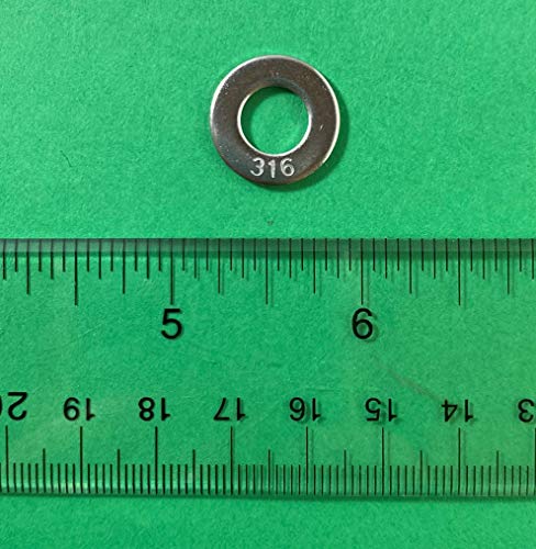 US STAINLESS 100 Pieces Stainless Steel 316 SAE 5/16" Flat Washer OD 11/16"