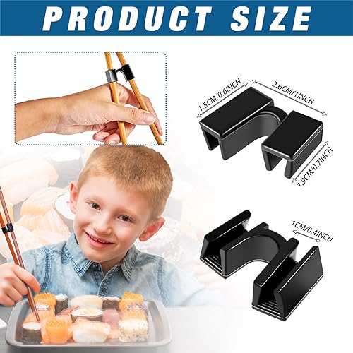 Tioncy reusable chopstick helpers for kids, set of 200, training holders designed to assist learning proper chopstick use.