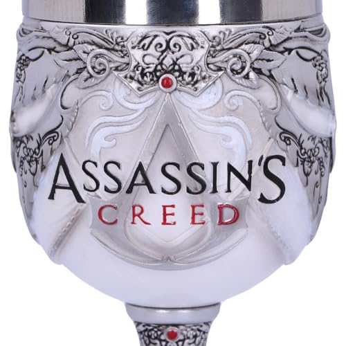 Nemesis Now Officially Licensed Assassins Creed White Game Goblet, Resin w. Stainless Steel