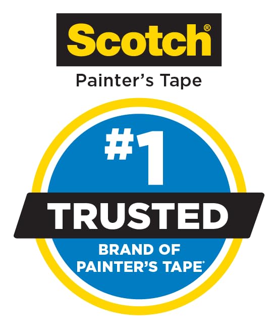 Scotch Rough Surface Extra Strength Painters Tape, 1.5 Inch Wide (1.41 in. X 60 Yds) 1 Roll, Green Tape Protects Surfaces and Removes Easily, Painting Tapes for Indoor and Outdoor Use (2060-36AP)