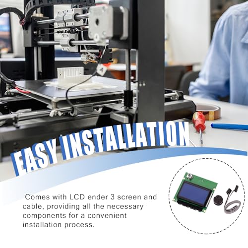 LCD Display Screen Replacement for Ender 3 and Ender 3 Pro, 3D Printer Control Screen with Cable