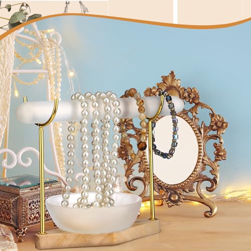 RattanView Selenite Bracelet Holder Display Stand Crystal Bowl, 4 In Round 4 Inch