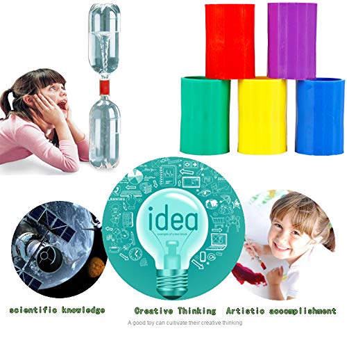 [Australia - AusPower] - Tornado Bottle Connectors Cyclone, Plastic Tornado Connector Vortex Bottle Connectors for Students Scientific Experiment and Test (5 Pcs) 