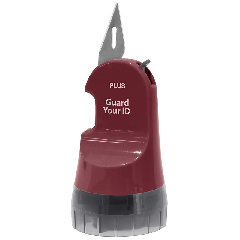 Guard Your ID 3-in-1 Wide Advanced Roller with Retractable Box & Envelope Opener, Identity Theft Prevention Security Stamp, Wine