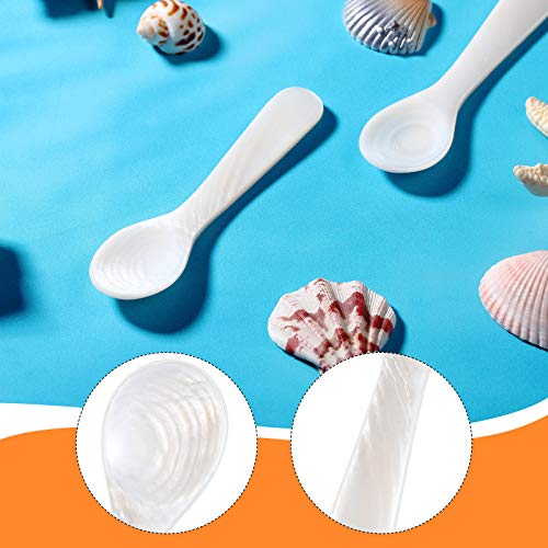 Patelai 40 Pieces Mother of Pearl Caviar Spoons Round Handle, 7cm/2.75 Inch 2.75 inches