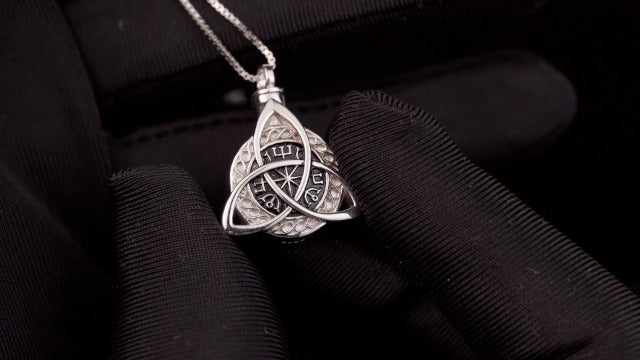 YAFEINI Urn Necklaces for Ashes 925 Sterling Silver Cremation Jewelry for Ashes Memory Jewelry for Women Men G-Celtic Urn Necklace