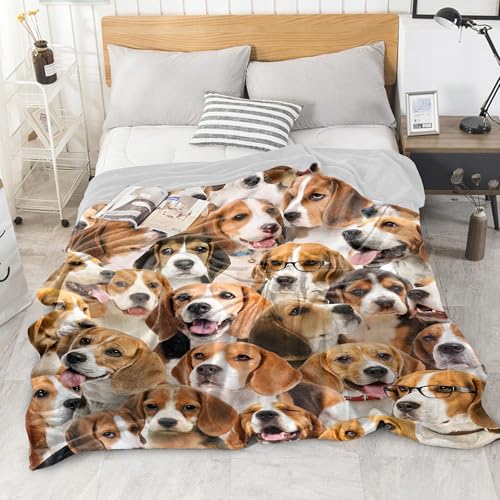 Beale Dog Blanket, Beagle Gifts for Dog Lovers 60" x 80" Beagle Dog 60"x80" for Adults