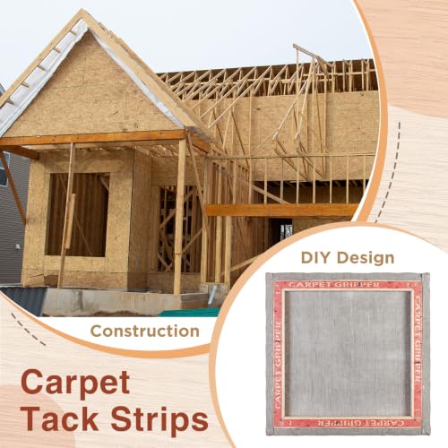 Wesiti carpet tack strips with nails, 20-piece plywood nailing strips for carpet tufting and stairs