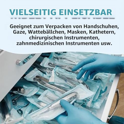 Pack of 150 Sterilisation Bags, Self-Sealing Sterilisation Bags, Sterilisation Bags, Dental Self-Sealing Sterilisation Bags