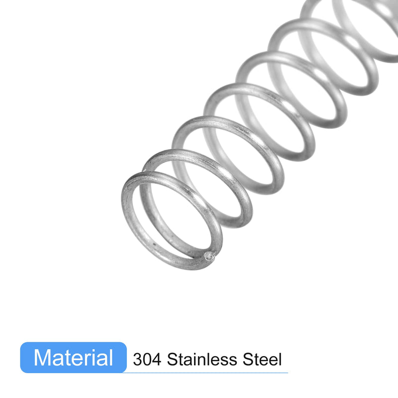 [Australia - AusPower] - uxcell Compression Spring, 5Pcs 304 Stainless Steel, 3.5mm OD, 0.2mm Wire Size, 15mm Free Length, Silver Tone 0.2mmx3.5mmx15mm 