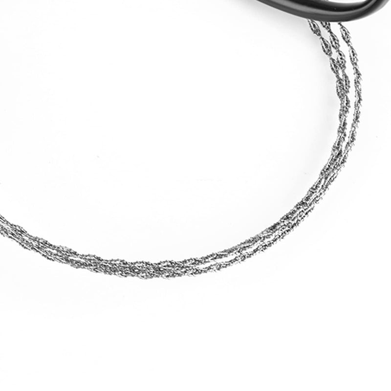[Australia - AusPower] - ciciglow Stainless Steel Wire Saw for PVC Hoses, Pipes, Hoses, General Tools, Cable Saw, 29.53 Inch Serrated Cutting Cable with Two Handles, for Cutting Wood, Plastic, Bone, Rubber 
