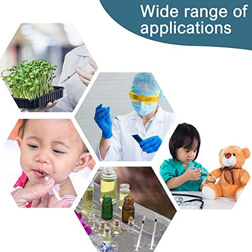1 ml Colostrum Syringe Plastic Syringes with Caps, No Needle | for refilling measuring liquids scientific laboratories plant watering animal feeding glue applicator-20 20 x 1ml syringes
