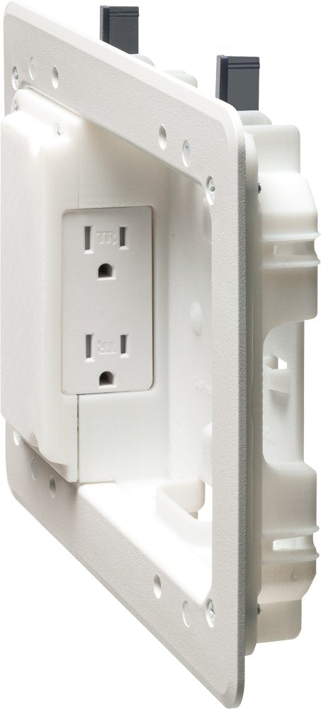 Arlington TVL508-1 Low Profile TV Box for Shallow Walls, 8-inch x 5-inch Box, 1/2-inch or 5/8-Inch Drywall, 1-Pack TV Box Only