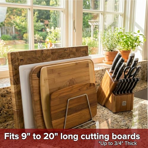 Stainless Steel Cutting Board Rack, Holds 6X 3/4" Wide Boards, NSF Approved 6 Slot 3/4" Width