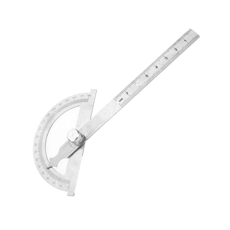 [Australia - AusPower] - MAGT Protractor, 0-180 Degree, 15 cm, Goniometer, Stainless Steel Protractor, Ruler, Arm Measuring Ruler, Angle Measuring Ruler (80 x 120 mm) 