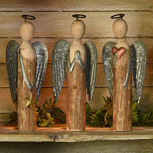 HomArt 5708-0 Angel with Star, Small, Wood and Metal
