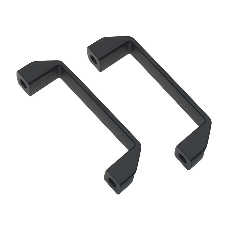 [Australia - AusPower] - FDXGYH 2pcs Aluminium Alloy Handle Black Rectangular Industrial Pull Handle 120mm Industrial Cabinet Hardware 