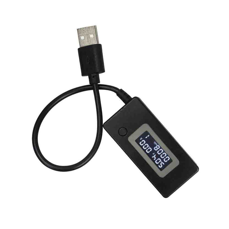 [Australia - AusPower] - Vanki USB Voltage/Amps Power Meter Tester Multimeter, Test speed of chargers, cables, capacity of power banks Black 1pcs 