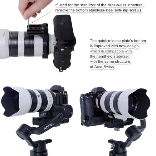 iShoot Tripod Mount Ring Lens Collar Compatible with Sony FE 70-200mm F/4 Macro G OSS II, Lens Support Holder Bracket Bottom Arca-Swiss Fit Quick Release Plate for Arca Clamp Head & Stabilizer