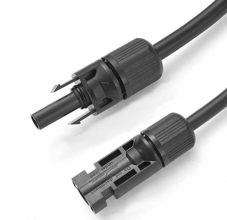 Solartronics Solar Cable 4 mm² 2 m with Solar Plug on Both Sides Black | Solar extension cable for solar system, H1Z2Z2-K, flexible, water-resistant, TÜV Rheinland, made in Germany, 2 x 2 m 2m - 4mm²
