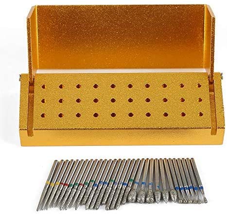 [Australia - AusPower] - High Speed Diamond Bur Set with Aluminium Alloy Shelf 