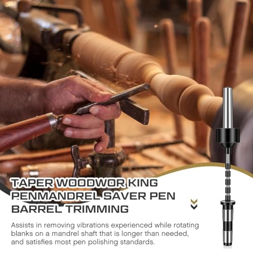 2MT Pen Spindle for Wood Lathe Pen Rotary Tool with Spindle Saver and 5 Bushings Wood Rotary Pen Kit