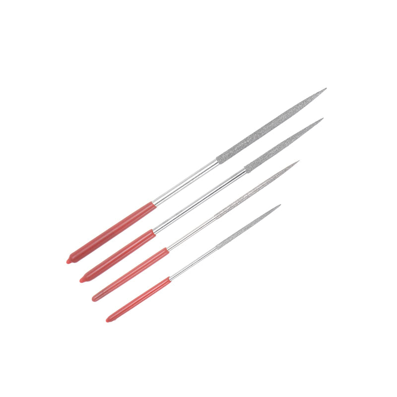 [Australia - AusPower] - sourcing map 4 Piece Tip Bead Reamer Flaring Set with Red Plastic Handles for Enlarge Holes 