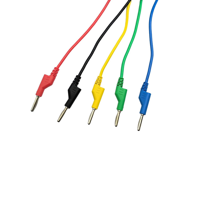 [Australia - AusPower] - daier 5Pcs 4mm Stackable Banana to Banana Plug Test Leads, with 5PCS Copper Alligator Crocodile Clips. 5pcs Probes Pin Insulation Piercing Needle for Multimeter Electrical Testing 