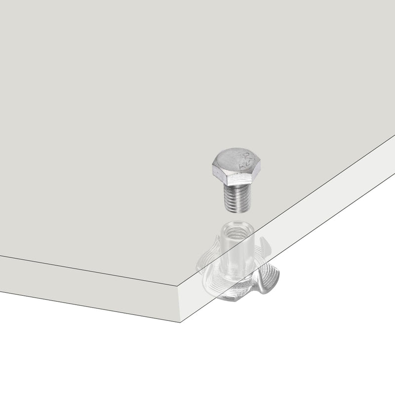 [Australia - AusPower] - uxcell 5/16"-18 T-nut 25pcs 304 Stainless Steel 4 Pronged Tee Nuts for Furniture Woodwork Cabinetry Threaded Insertion 