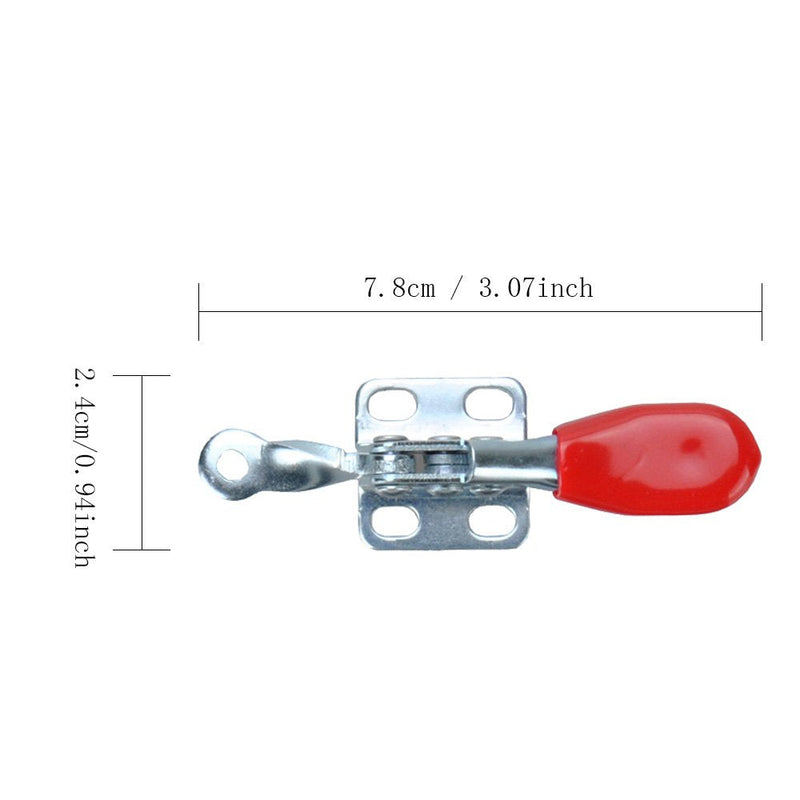 [Australia - AusPower] - 4PCS Toggle Clamp 201A Hand Tool 60 lbs / 27kg Holding Capacity Antislip Horizontal Quick Release Tool 