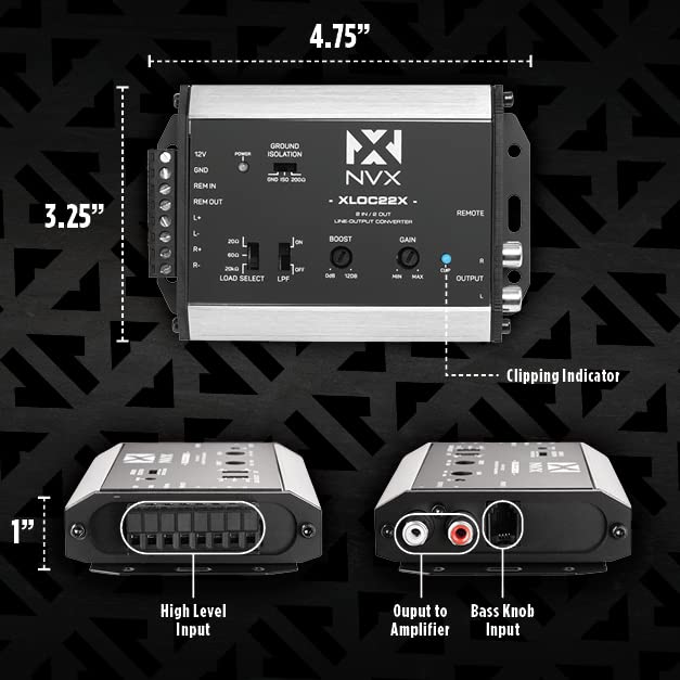 [Australia - AusPower] - NVX XLOC22X 2 inputs / 2 outputs High Voltage Active Line Output Converter with Impedance Matching 2 Input | 2 Output 