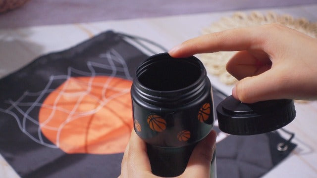 Talltalk 12 Pcs Basketball Water Bottles 24 oz with Drawstring Bags