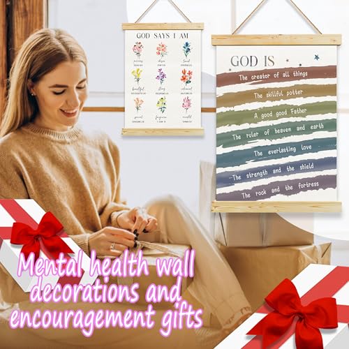 God is Positive Affirmation Religious Spiritual Gift, Christian Gifts for Women Birthday, Religious Scripture Gifts for Women Men Friends Valentines Birthday celadon